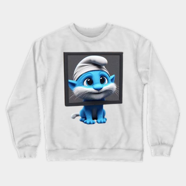 Smurf cat meme Crewneck Sweatshirt by Fashionkiller1